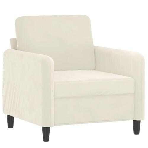 3 personers sofa velour cremefarvet