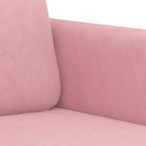 3 personers sofa velour lyserød