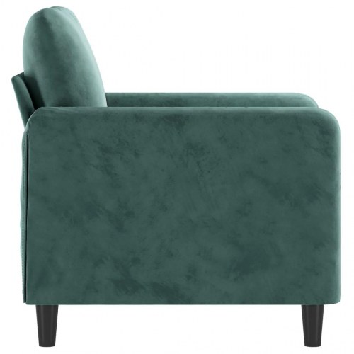 Lænestol i velour - 60 cm sæde, mørkegrøn
