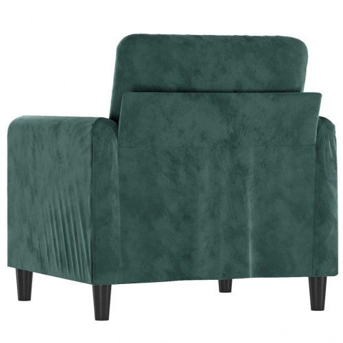 Lænestol i velour - 60 cm sæde, mørkegrøn