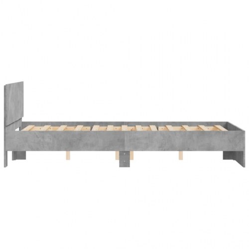 Sengeramme med sengegavl 120 x 200 cm - betongrå