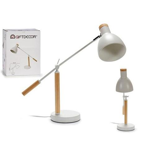Flexo/skrivebordslampe Hvid Træ Metal (15 x 52 x 59 cm)