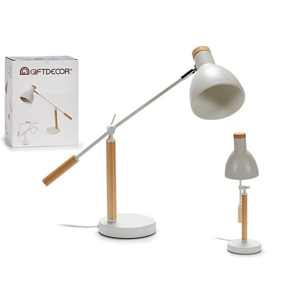 Flexo/skrivebordslampe Hvid Træ Metal (15 x 52 x 59 cm)