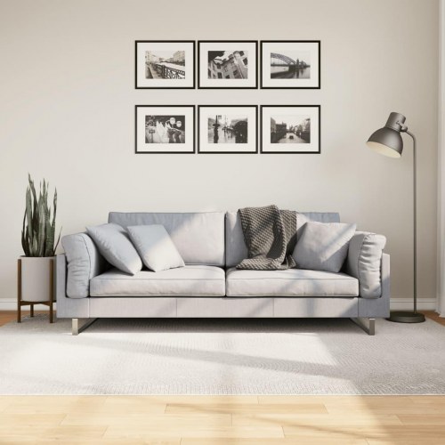 Gulvtæppe IZA 160×230 cm - kort luv, skandinavisk look, cremefarvet