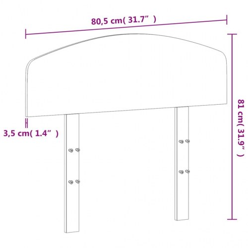 Sengegavl i massivt fyrretræ - 75 cm