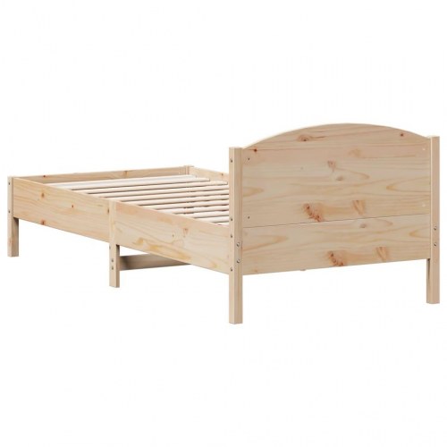 Sengeramme uden madras 90x200 cm massivt fyrretræ