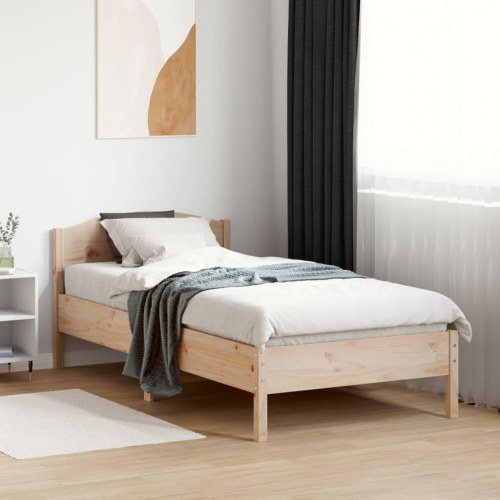 Sengeramme uden madras 75 x 190 cm i massivt fyrretræ