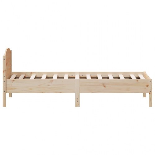 Sengeramme uden madras 75 x 190 cm i massivt fyrretræ