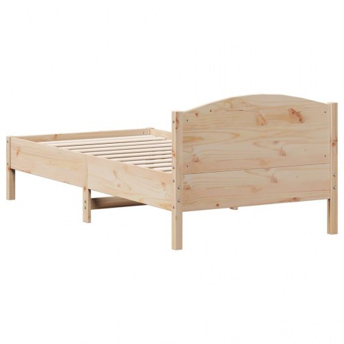 Sengeramme uden madras 75 x 190 cm i massivt fyrretræ