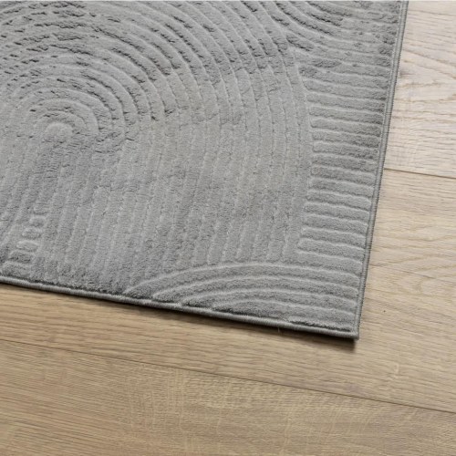 Gulvtæppe IZA 160×230 cm - kort luv, skandinavisk look, grå