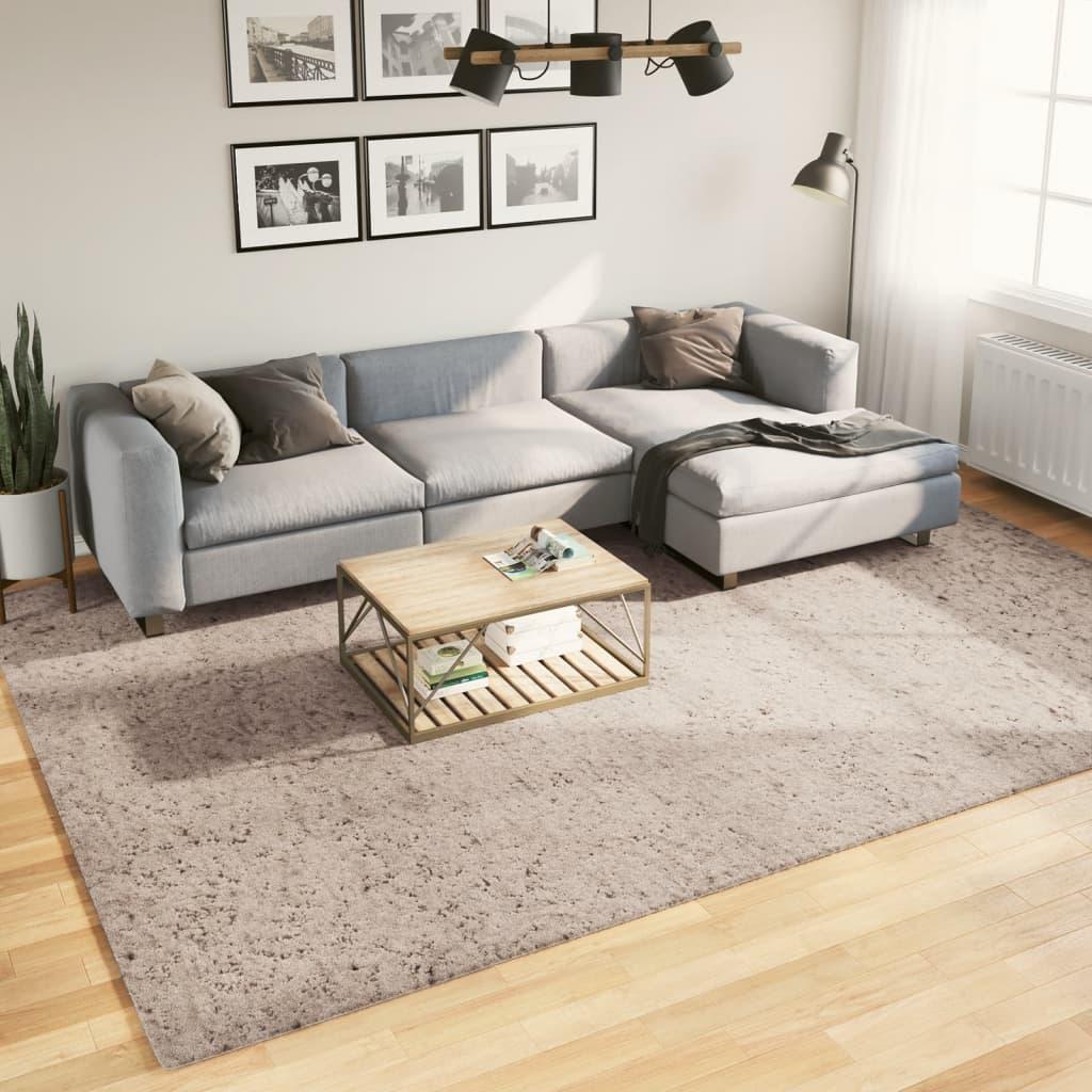 Shaggy gulvtæppe PAMPLONA 240x340 cm høj luv beige