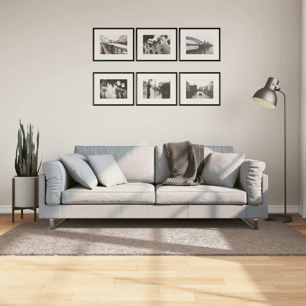 Shaggy gulvtæppe PAMPLONA 100x200 cm høj luv beige