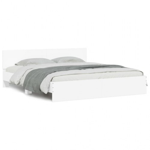 Sengeramme med gavl 180 x 200 cm - hvid