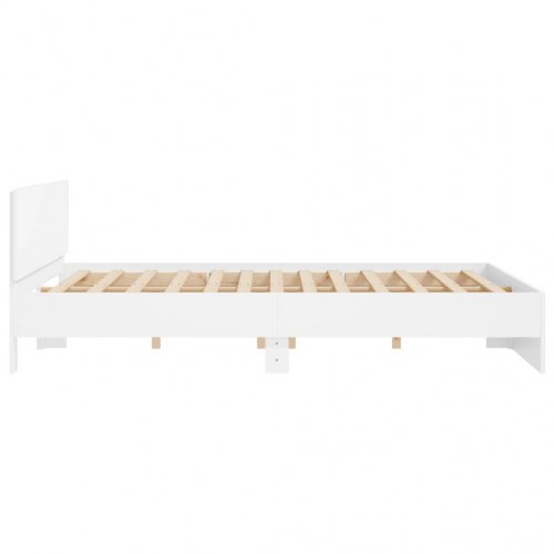 Sengeramme med gavl 180 x 200 cm - hvid