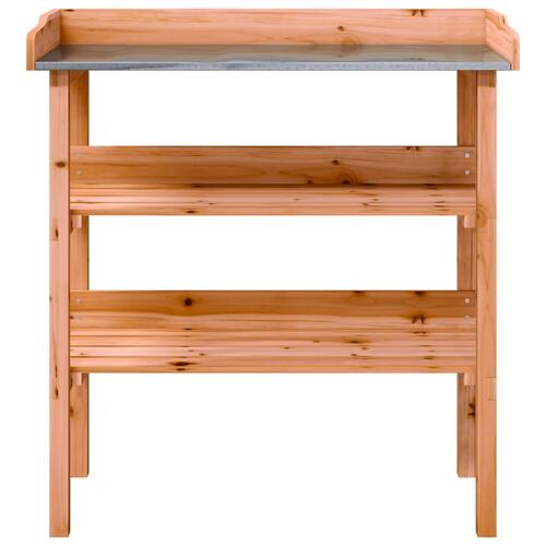 Plantebord med hylder 78x38x82,5 cm massivt grantræ brun