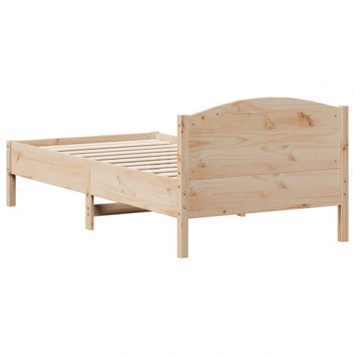 Sengeramme uden madras 90x190 cm massivt fyrretræ