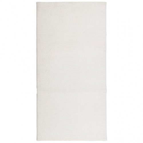 Gulvtæppe IZA 100×200 cm - kort luv, skandinavisk look, cremefarvet