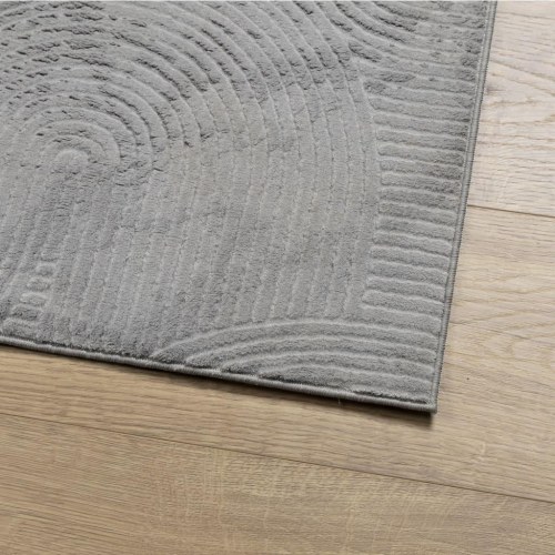 Gulvtæppe IZA 100×200 cm - kort luv, skandinavisk look, grå