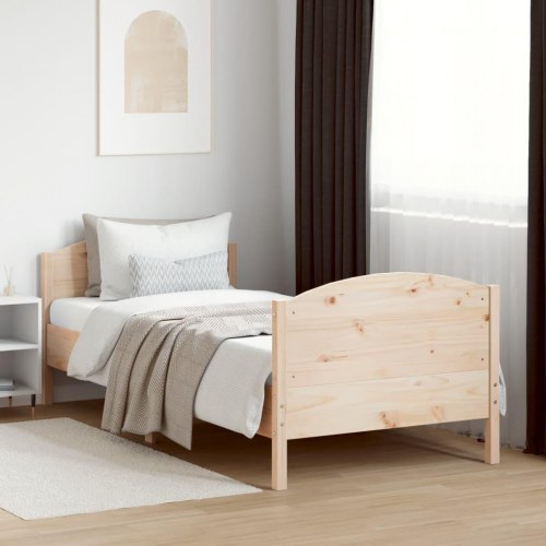 Sengeramme uden madras 90x200 cm massivt fyrretræ