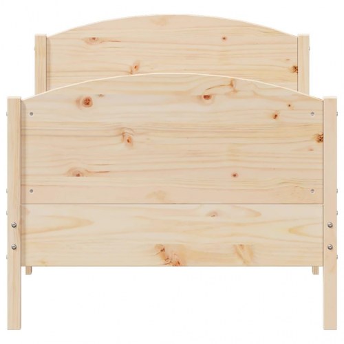 Sengeramme uden madras 90x200 cm massivt fyrretræ