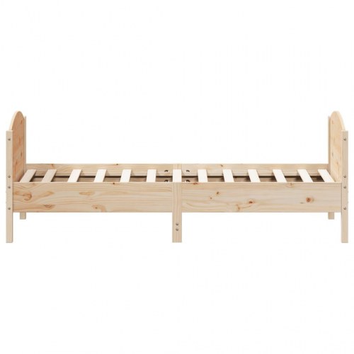 Sengeramme uden madras 90x200 cm massivt fyrretræ