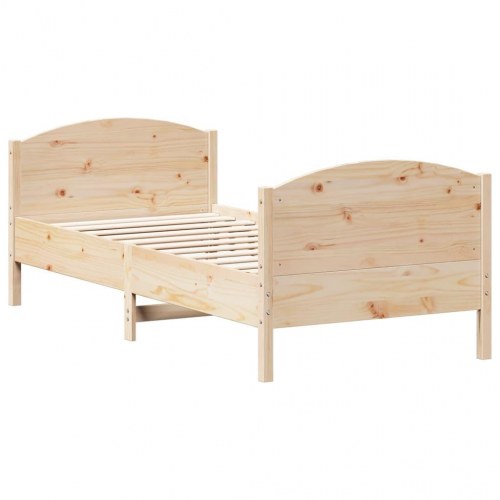 Sengeramme uden madras 90x200 cm massivt fyrretræ