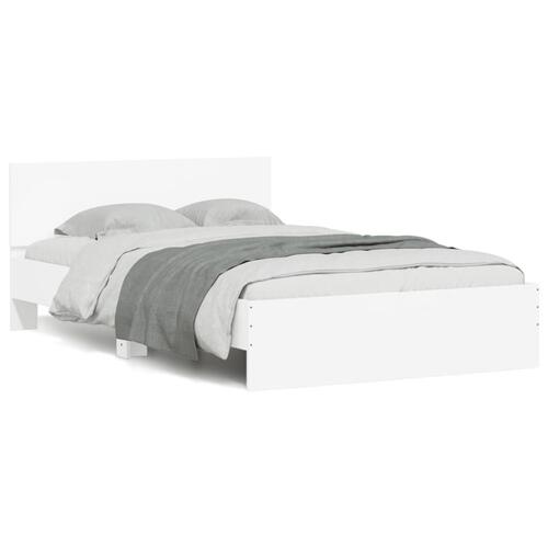 Sengeramme med sengegavl 120x200 cm hvid