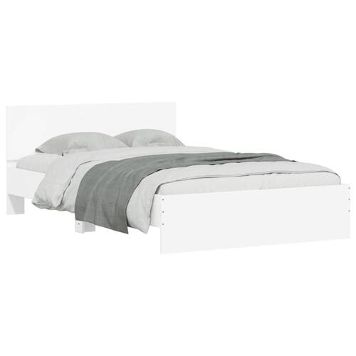 Sengeramme med sengegavl 120x200 cm hvid