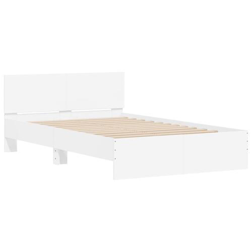 Sengeramme med sengegavl 120x200 cm hvid