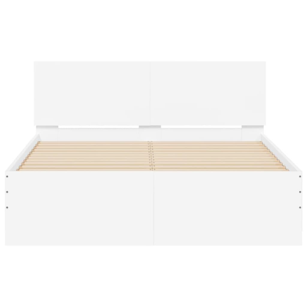Sengeramme med sengegavl 120x200 cm hvid