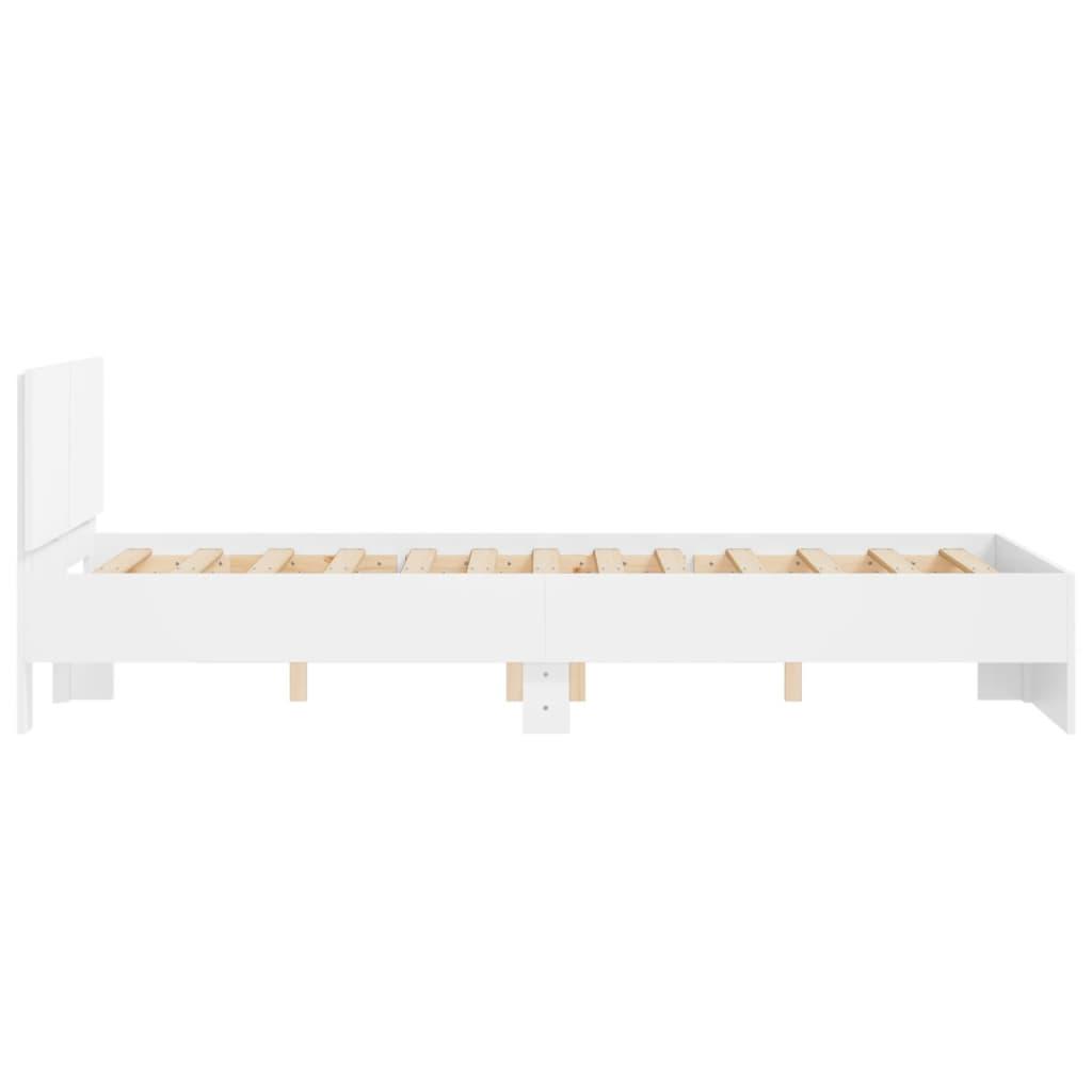 Sengeramme med sengegavl 120x200 cm hvid