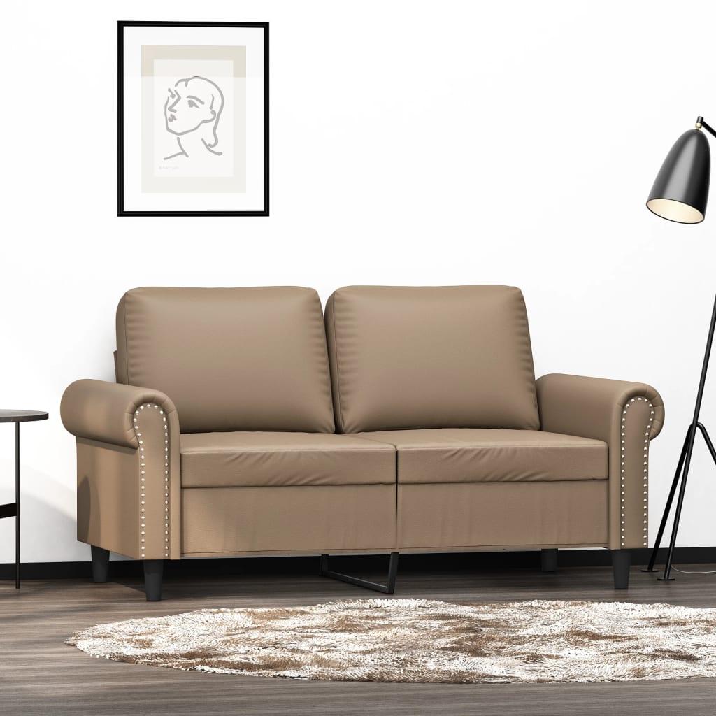 2-Personers Sofa Kunstlæder - 120 cm / Cappuccino
