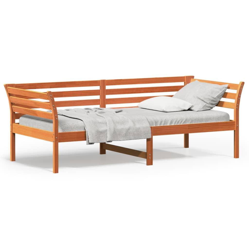 Daybed 100x200 Cm Massivt Fyrretræ Gyldenbrun
