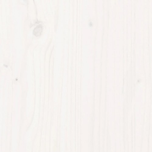 Højseng med skrivebord 75x190 cm massivt fyrretræ hvid