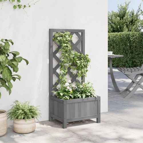 Plantekasse med espalier - grå 40 x 30 x 90 cm