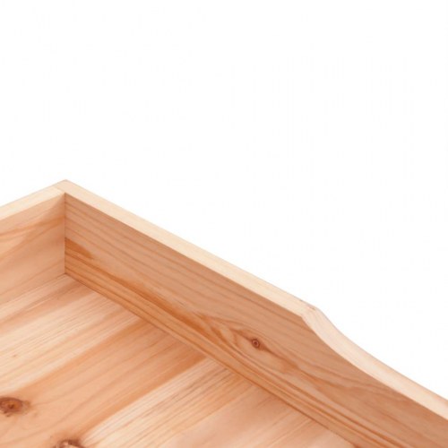 Plantebord i massivt grantræ med hylde 78×38×82,5 cm - brun