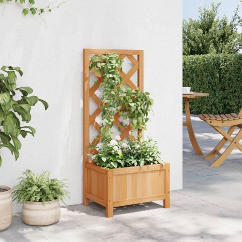 Plantekasse med espalier - brun 40 x 30 x 90 cm