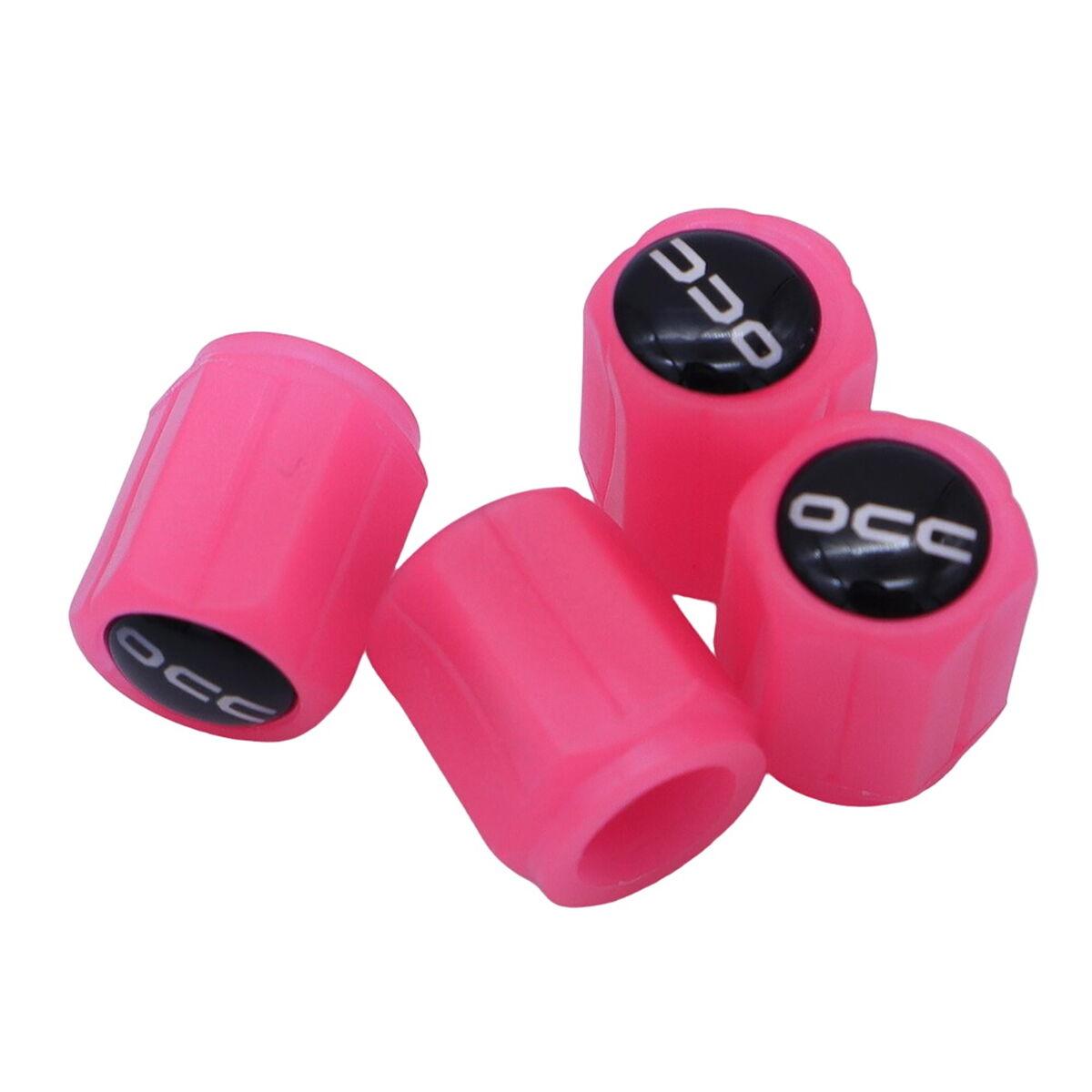 OCC Motorsport ventilhætter sæt - 4 stk, fluorescerende pink
