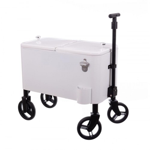 Transportabelt Køleskab Fresh Hvid Metal Stål polypropylen 66 x 35 x 60 cm