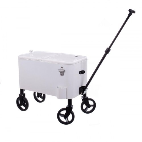 Transportabelt Køleskab Fresh Hvid Metal Stål polypropylen 66 x 35 x 60 cm
