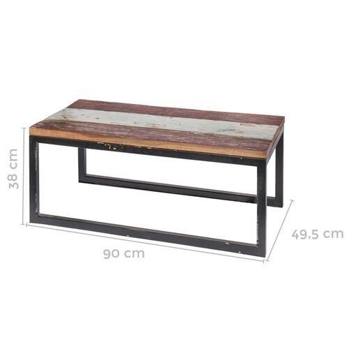 Sofabord Calypso Brun Træ Jern 90 x 50 x 38 cm