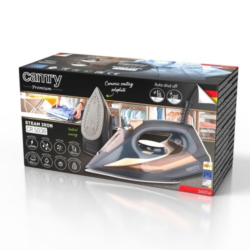 Adler CR 5036 dampstrygejern 3400 W - sort