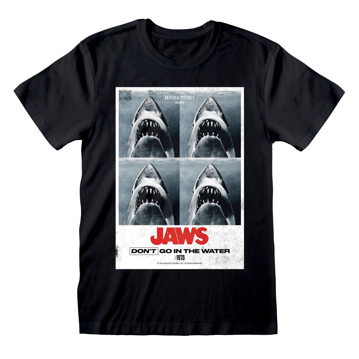Jaws T-shirt Dont Go In The Water - Sort Unisex, XXL