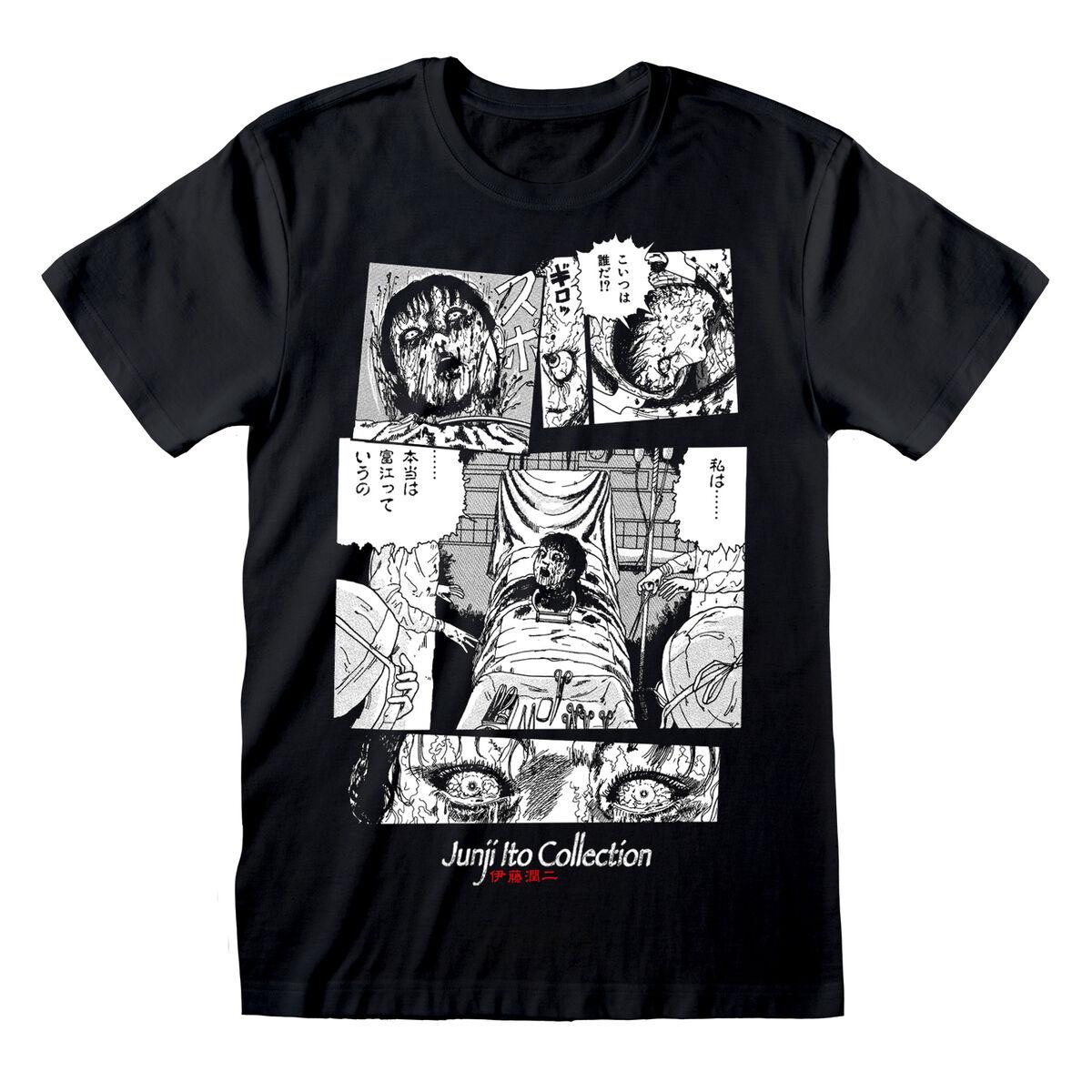 Kortærmet T-shirt Junji Ito Surgery Sort Unisex XXL
