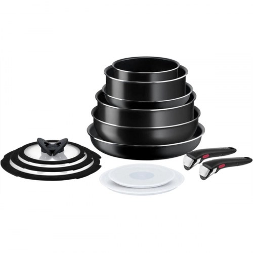Tefal Ingenio Easy Cook & Clean stegepandesæt, 13 dele, sort aluminium