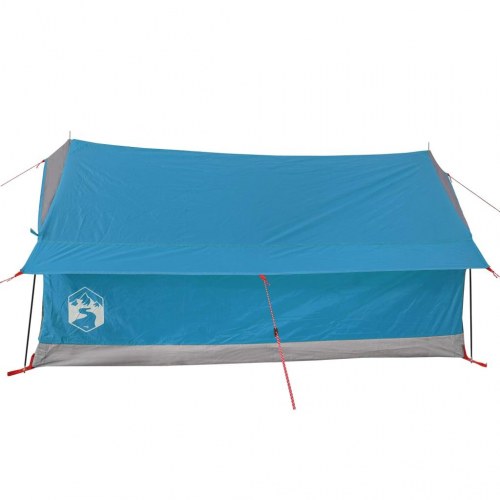 2-personers campingtelt - vandafvisende A-stel, blå