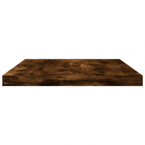 Væghylder 4 stk. 40x20x1,5 cm konstrueret træ røget egetræ