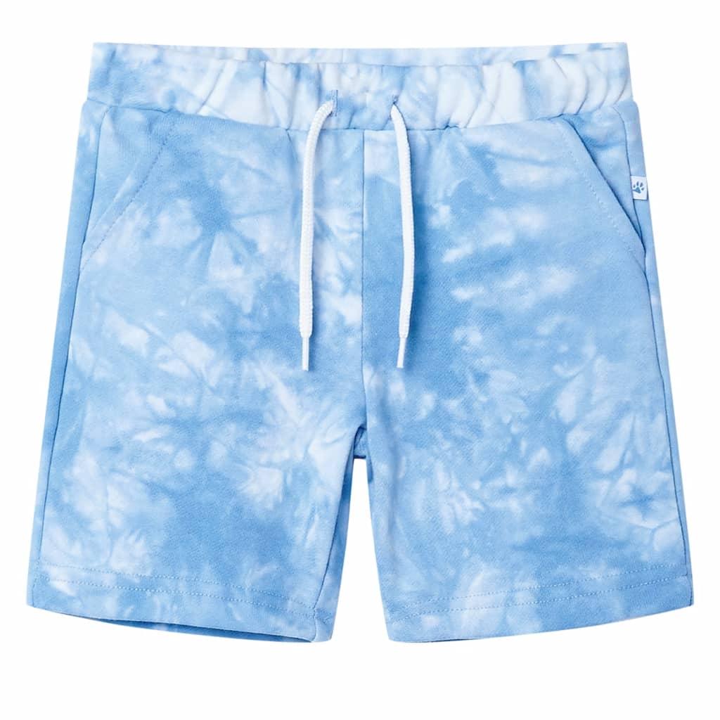 Shorts til børn str. 116 med snøre - lyseblå