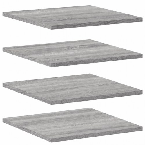 Væghylder 4 stk. 40x40x1,5 cm konstrueret træ grå sonoma-eg
