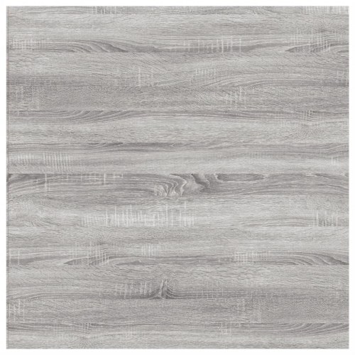 Væghylder 4 stk. 40x40x1,5 cm konstrueret træ grå sonoma-eg